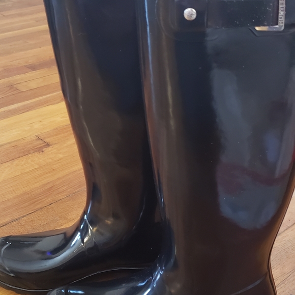 Hunter Tall gloss black boots - Picture 5 of 8
